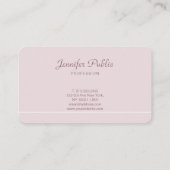 プロフェッショナルエレガントカラーモダントレンディープレーン 名刺 (裏面)