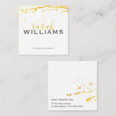 プロフェッショナルエレガントキュラシッド/金ゴールド（ばちゃばちゃ）跳ねる スクエア名刺 (正面/裏面)