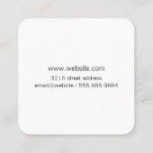 プロフェッショナルエレガントキュロシ石板 スクエア名刺 (裏面)