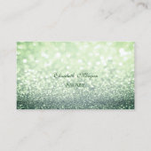 プロフェッショナルエレガントキラキラ緑《写真》ぼけ味 名刺 (正面)