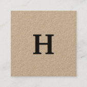 プロフェッショナルエレガントクミニマルラフトブラックモノグラム スクエア名刺 (正面)