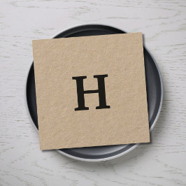 プロフェッショナルエレガントクミニマルラフトブラックモノグラム スクエア名刺