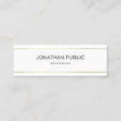 プロフェッショナルエレガントクモダンリー金ゴールドストライプの スキニー名刺 (正面)