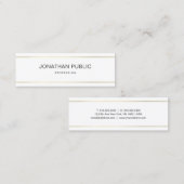 プロフェッショナルエレガントクモダンリー金ゴールドストライプの スキニー名刺 (正面/裏面)