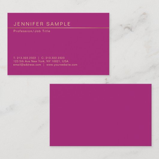 プロフェッショナルエレガントクリエイティブモダントレンディー 名刺 (正面/裏面)