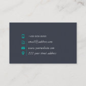 プロフェッショナルエレガントグモダンリーンビジネス 名刺 (裏面)