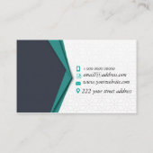 プロフェッショナルエレガントグモダンリーンビジネス 名刺 (裏面)