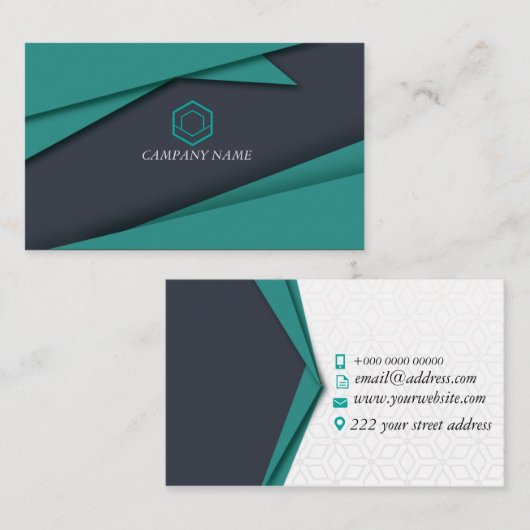 プロフェッショナルエレガントグモダンリーンビジネス 名刺 (正面/裏面)