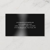 プロフェッショナルエレガントグモダンレーブラックスタイリッシュ 名刺 (裏面)