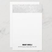 プロフェッショナルエレガントグモダンレー白トレンディー 便箋 (正面/裏面)