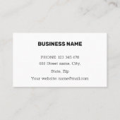 プロフェッショナルエレガントグモダンレー金ゴールド大理石 名刺 (裏面)