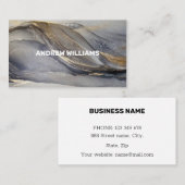 プロフェッショナルエレガントグモダンレー金ゴールド大理石 名刺 (正面/裏面)