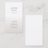 プロフェッショナルエレガントグラマーフェイクシルバーラグジュアリー 名刺 (正面/裏面)