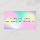 プロフェッショナルエレガントグリッターがホログラフィックを点滅 名刺 (裏面)