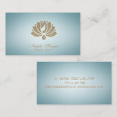 プロフェッショナルエレガントグリッターロータスフラワーウィメンズ 名刺 (正面/裏面)