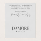 プロフェッショナルエレガントグレーと白の折り畳み 名刺 (外部フラット)