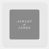 プロフェッショナルエレガントグレー平滑ミニマルモダンリスト スクエアシール (正面)