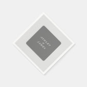 プロフェッショナルエレガントグレー平滑ミニマルモダンリスト スタンダードカクテルナプキン (角)