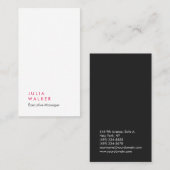 プロフェッショナルエレガントグレー白地 名刺 (正面/裏面)