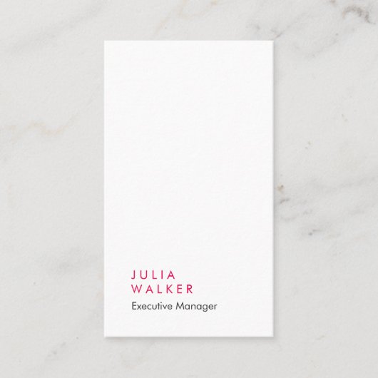 プロフェッショナルエレガントグレー白地 名刺 (正面)