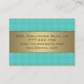 プロフェッショナルエレガントコンテンポラリーターコイズ金ゴールド 名刺