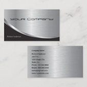 プロフェッショナルエレガントコンモダンピュータ修復シルバー 名刺 (正面/裏面)