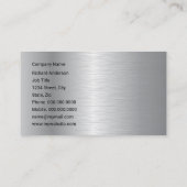 プロフェッショナルエレガントコンモダンピュータ修復シルバー 名刺 (裏面)