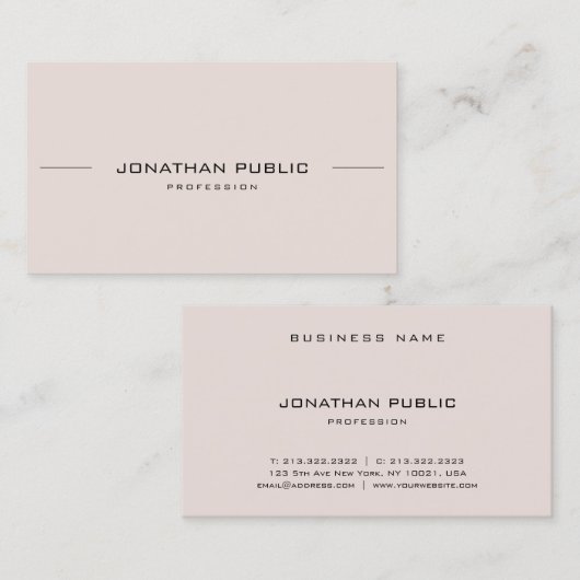 プロフェッショナルエレガントゴシック文字優雅なクリーン 名刺 (正面/裏面)