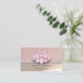 プロフェッショナルエレガントシックきらびやかな蓮の花 名刺 (スタンド正面)