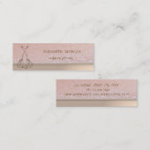 プロフェッショナルエレガントシックなキラキラ、ドレス スキニー名刺 (正面/裏面)