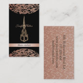 プロフェッショナルエレガントシックなラグジュアリーダマスハサミ 名刺 (正面/裏面)