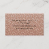 プロフェッショナルエレガントシックなラグジュアリーダマスハサミ 名刺 (裏面)