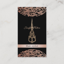 プロフェッショナルエレガントシックなラグジュアリーダマスハサミ 名刺