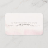 プロフェッショナルエレガントシックな水の色ワイングラス 名刺 (裏面)