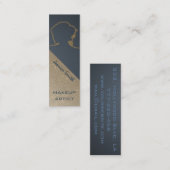 プロフェッショナルエレガントシックな金ゴールド輝くシルエット スキニー名刺 (正面/裏面)