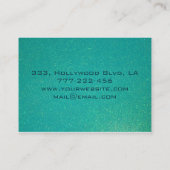 プロフェッショナルエレガントシックターコイズアクアキラキラ 名刺 (裏面)
