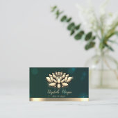 プロフェッショナルエレガントシックロータスグリーン 名刺 (スタンド正面)