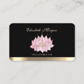 プロフェッショナルエレガントシックロータス、ブラック 名刺 (正面)