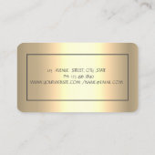 プロフェッショナルエレガントシックロータス、ブラック 名刺 (裏面)