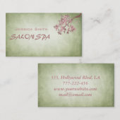 プロフェッショナルエレガントシックヴィンテージさくらんぼツリー 名刺 (正面/裏面)