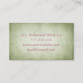 プロフェッショナルエレガントシックヴィンテージさくらんぼツリー 名刺 (裏面)