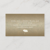 プロフェッショナルエレガントシック吟子リーフ古い金ゴールドルック 名刺 (裏面)