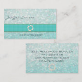 プロフェッショナルエレガントシック真珠シャムロックの輝き 名刺 (正面/裏面)