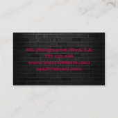 プロフェッショナルエレガントシック魅力的リップれんが壁 名刺 (裏面)