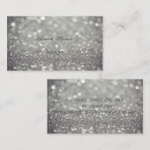 プロフェッショナルエレガントシック、きらびやかな、《写真》ぼけ味 名刺 (正面/裏面)