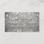 プロフェッショナルエレガントシック、きらびやかな、《写真》ぼけ味 名刺 (裏面)