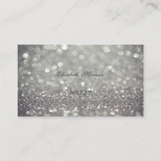 プロフェッショナルエレガントシック、きらびやかな、《写真》ぼけ味 名刺 (正面)