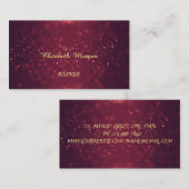 プロフェッショナルエレガントシック、きらびやかな、《写真》ぼけ味 名刺 (正面/裏面)