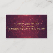 プロフェッショナルエレガントシック、きらびやかな、《写真》ぼけ味 名刺 (裏面)