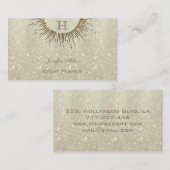 プロフェッショナルエレガントシック《写真》ぼけ味グリティモノグラム 名刺 (正面/裏面)